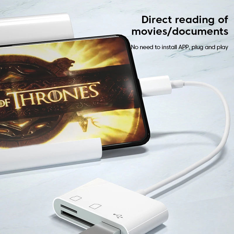 3-In-1 Card Reader Adapter Type C to SD TF Memory Card Reader USB Type C OTG Converter for Huawei Samsung Xiomi Phone Tablet
