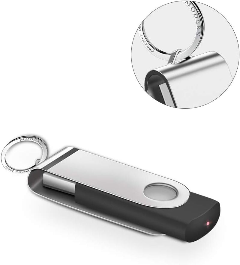 8GB Flash Drive,  USB 8 GB Flash Drive 10 Pack, 8 Gig Thumb Drive with Lanyards Metal Swivel 8GB USB Memory Stick Pen Drive with LED Indicator(10 Black)