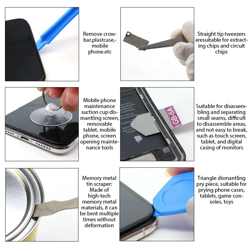 22 in 1 Mobile Phone Repair Tools Disassemble Repair Kit for Iphone Screwdriver Combination Skid Multi Function Disassembly Set