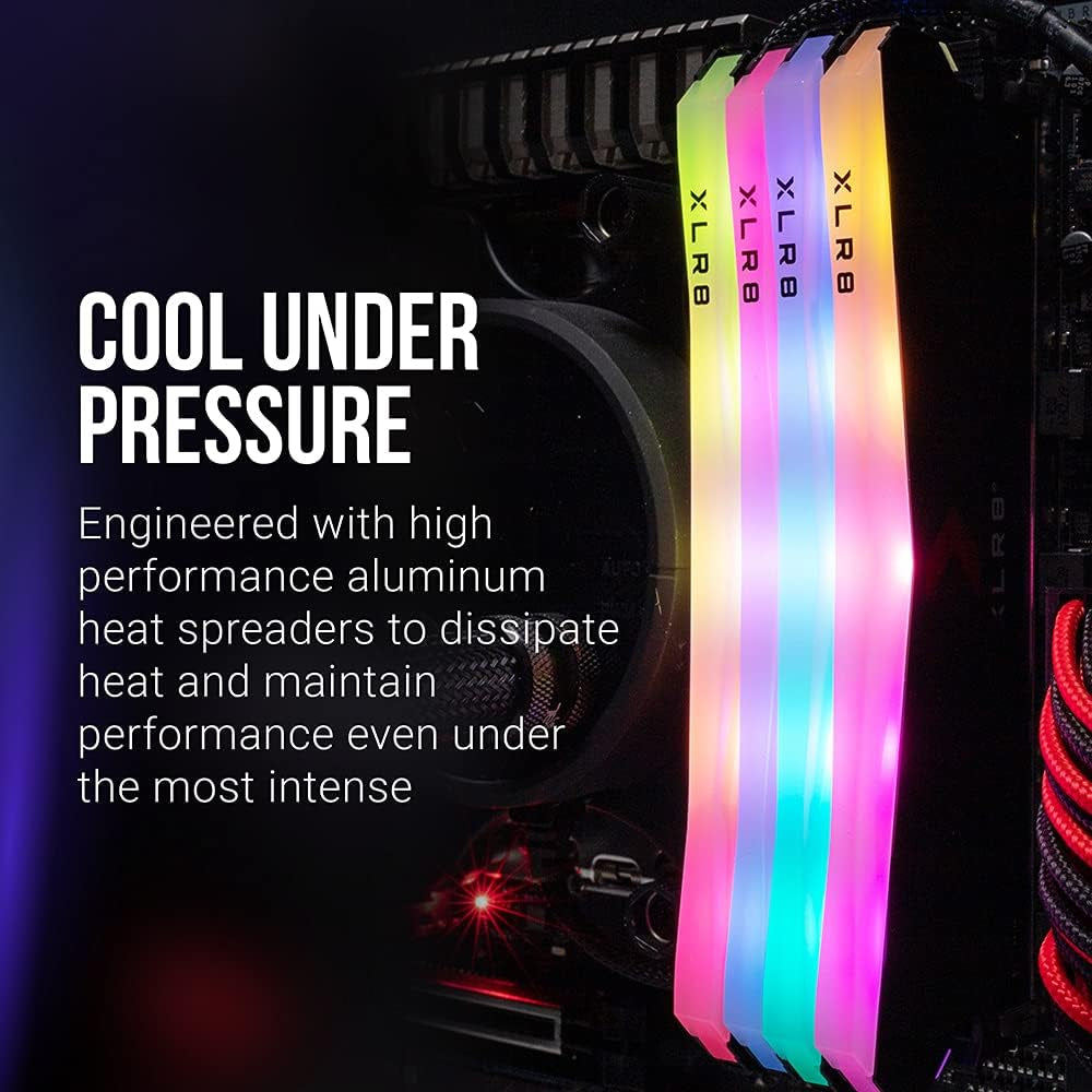 XLR8 Gaming 16GB (2X8Gb) DDR4 DRAM 3200Mhz (PC4-25600) CL16 1.35V RGB Dual Channel Desktop (DIMM) Memory White Edition – MD16GK2D4320016XWRGB