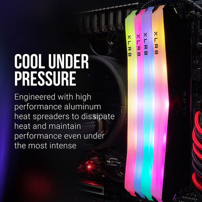 XLR8 Gaming 16GB (2X8Gb) DDR4 DRAM 3200Mhz (PC4-25600) CL16 1.35V RGB Dual Channel Desktop (DIMM) Memory White Edition – MD16GK2D4320016XWRGB